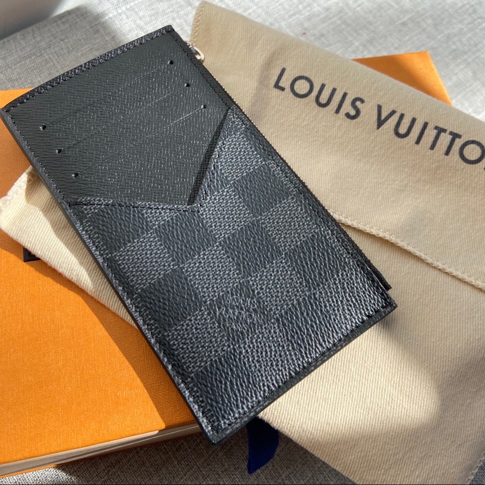 Louis Vuitton Coin Card Holder in Damier Graphite